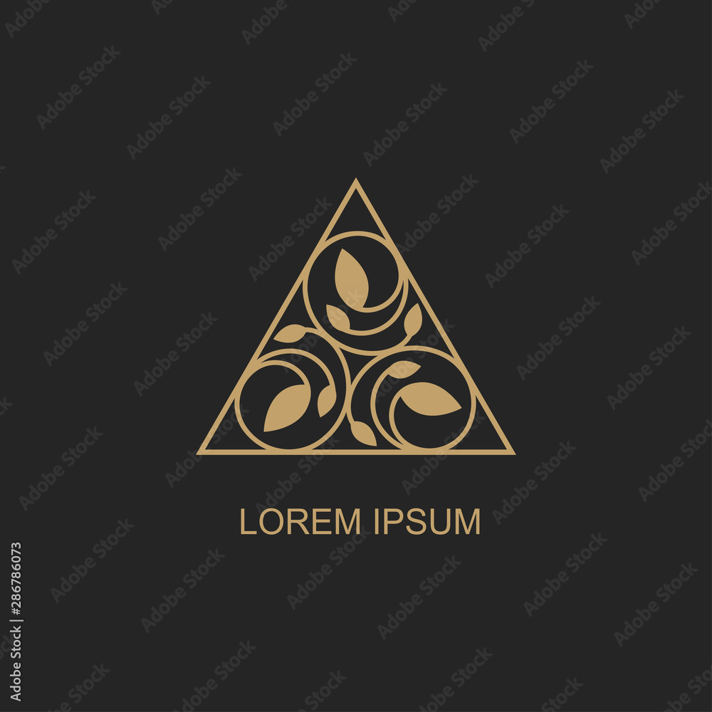 Fototapeta premium abstract leaves logo design templates. vector emblem
