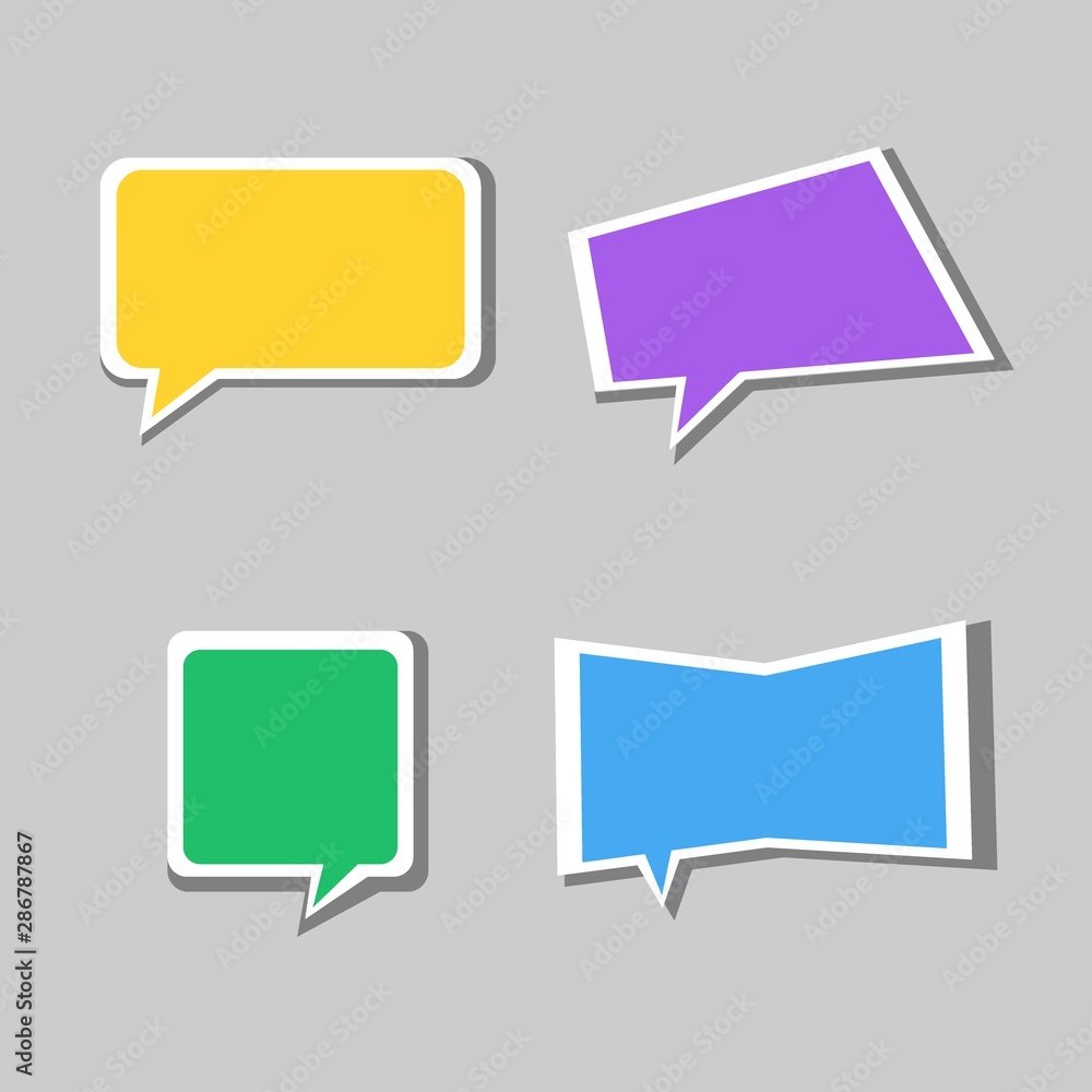 Text balloons with different shapes. Text bubble with full color design.vector design Text balloons with different shapes. Text bubble with full color design.vector design