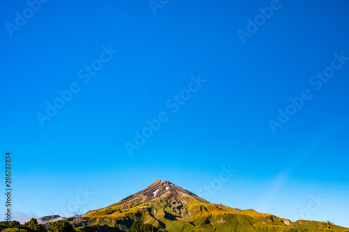 Landscape view of the Taranaki Volcano in the summer. © Klanarong Chitmung