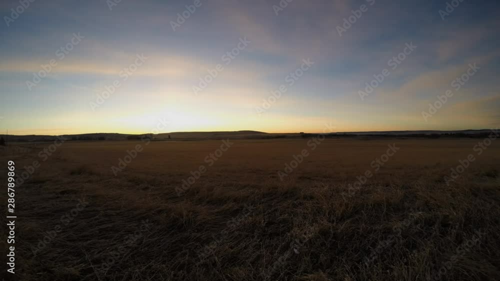 Sunrise over prairie fields Sunrise over prairie fields