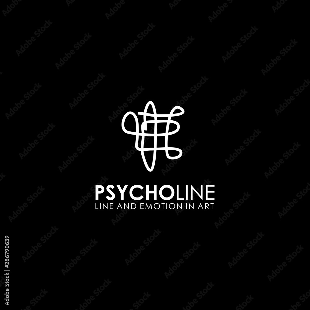 Psychology line art emotion vector template Psychology line art emotion vector template
