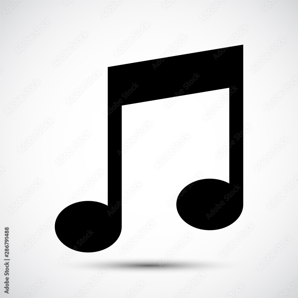 Music Note Icon Symbol Sign Isolate on White Background Music Note Icon Symbol Sign Isolate on White Background
