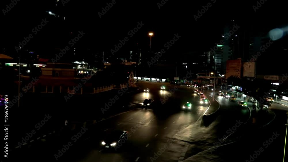custom made wallpaper toronto digitalWatching the cars on the victory monument in Bangkok at night. (Angle 5 - Slowmotion)