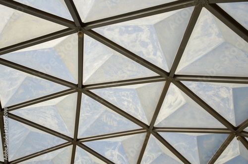 close up glass roof texture