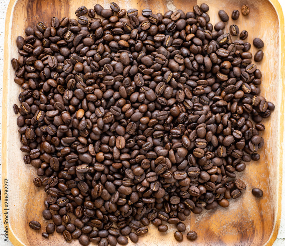 Fresh coffee beans That has been roasted well Fresh coffee beans That has been roasted well