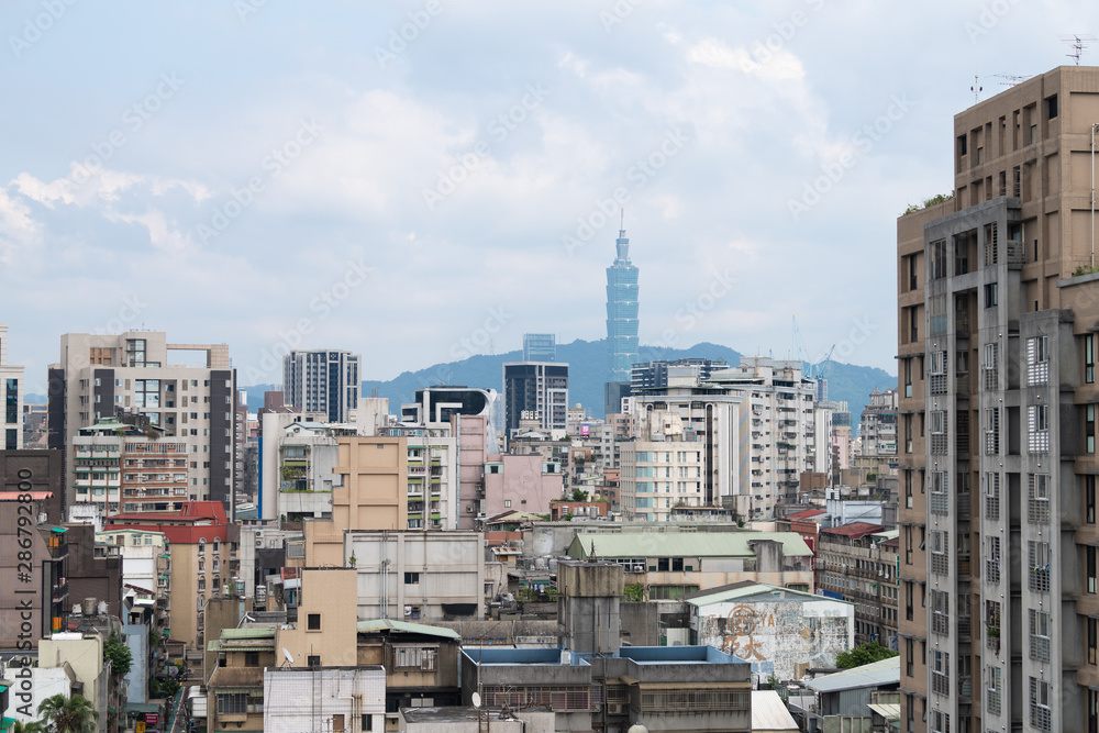 Naklejka premium 台湾の街並み