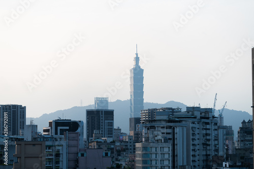 台北101の見える台湾の風景