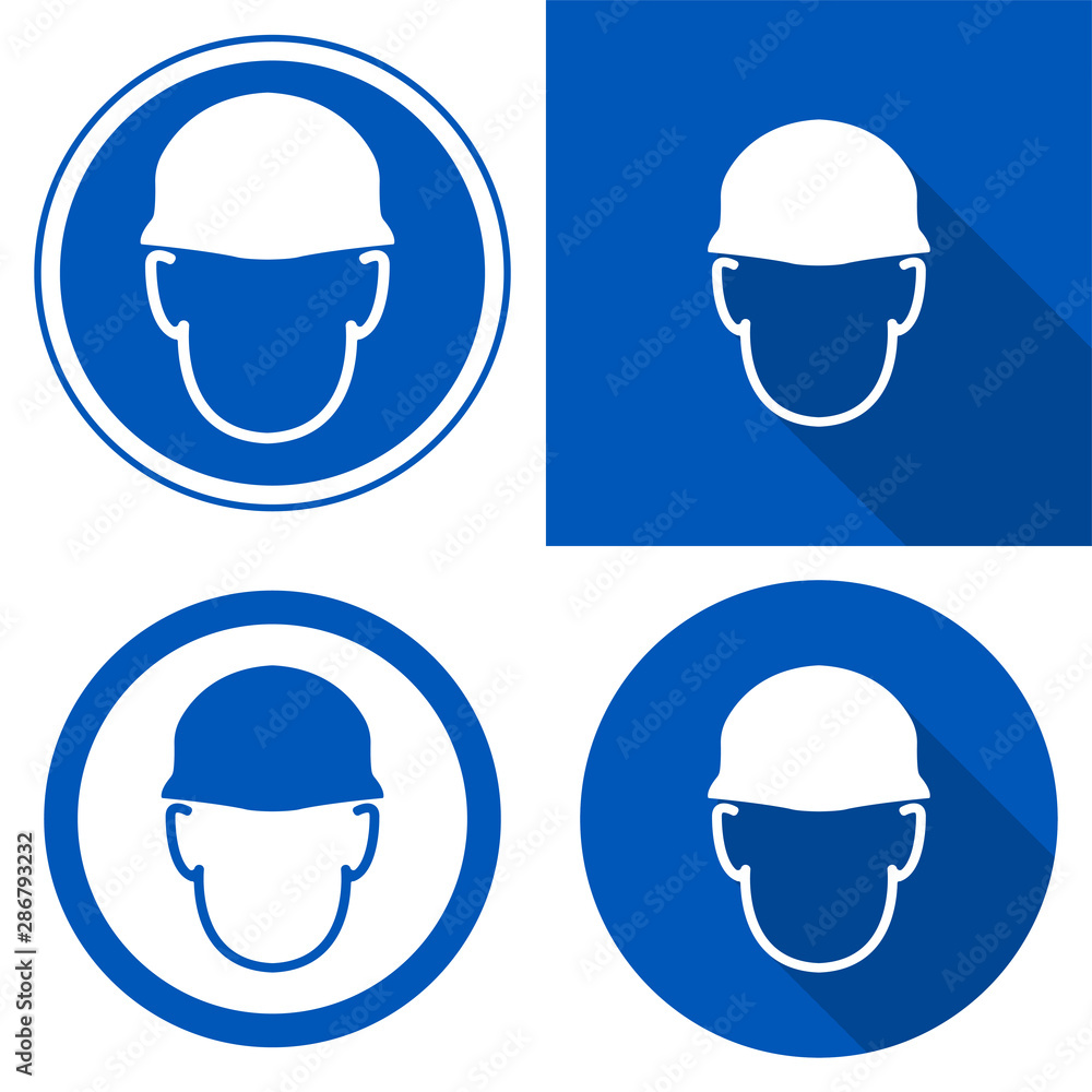 Wear helmet Symbol Sign Isolate on White Background,Vector Illustration Wear helmet Symbol Sign Isolate on White Background,Vector Illustration