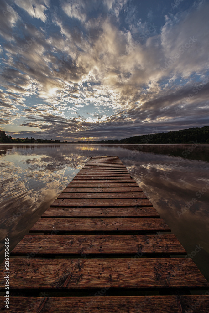 Obraz premium Bootssteg am See