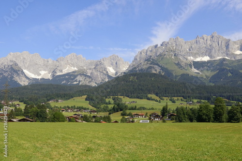 Blick von Ellmau auf Kaisergebirge