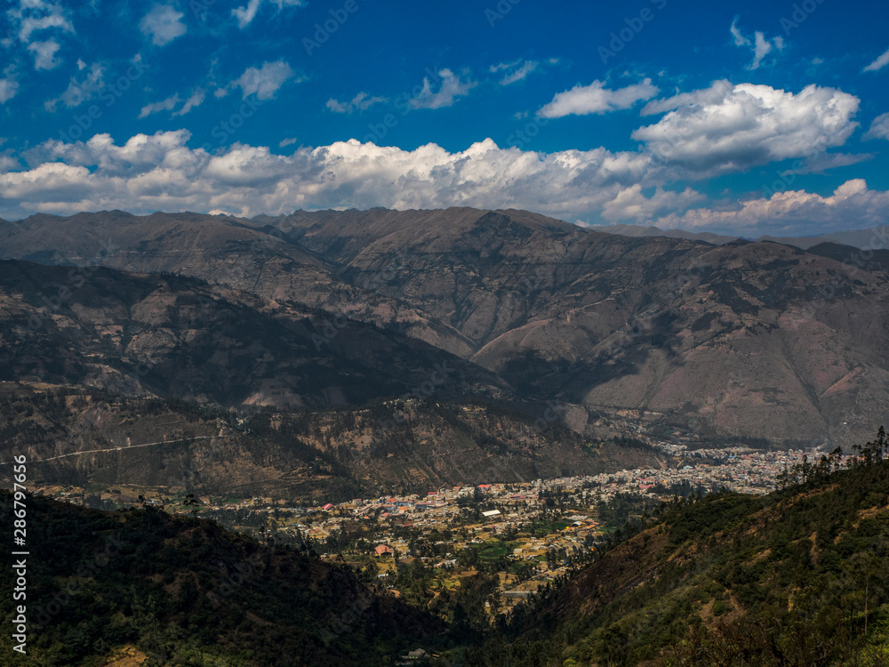Fototapeta premium Panoramic view of Abancay City