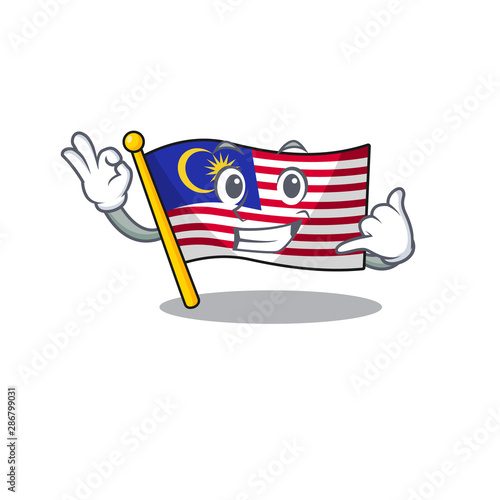 Call me malaysia mascot flag kept in cupboard