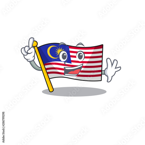 Finger malaysia mascot flag kept in cupboard