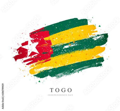 Flag of Togo. Vector illustration on a white background.