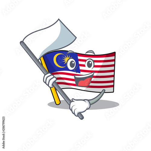 With flag malaysia mascot flag kept in cupboard