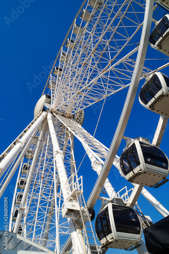 ferris wheel on blue sky