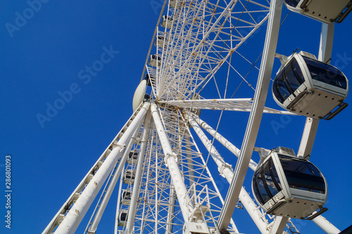 ferris wheel on blue sky