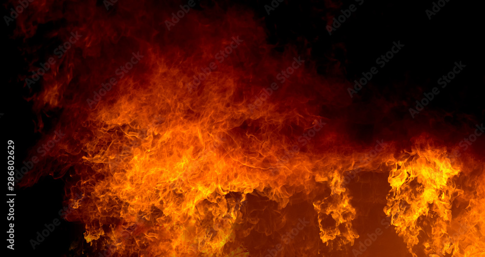 Abstract Fire flames, Blaze fire flame texture for banner background, Conceptual image of burning fire, Perfect fire particles on black background-Image Abstract Fire flames, Blaze fire flame texture for banner background, Conceptual image of burning fire, Perfect fire particles on black background-Image