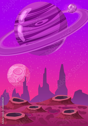 Fantasy concept space cartoon game background