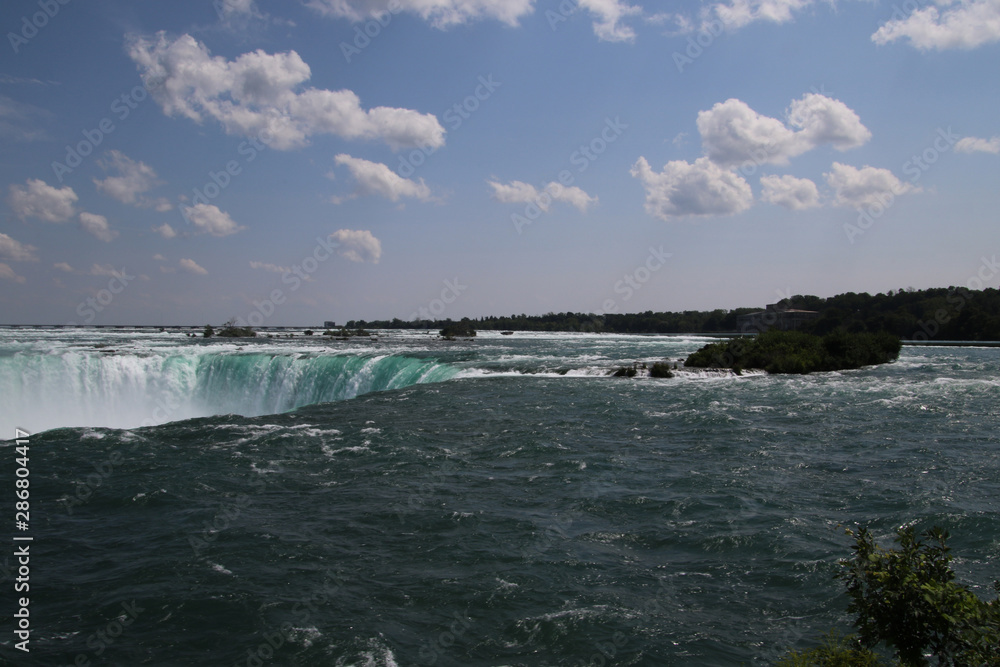A view of the top of Niagara falls
