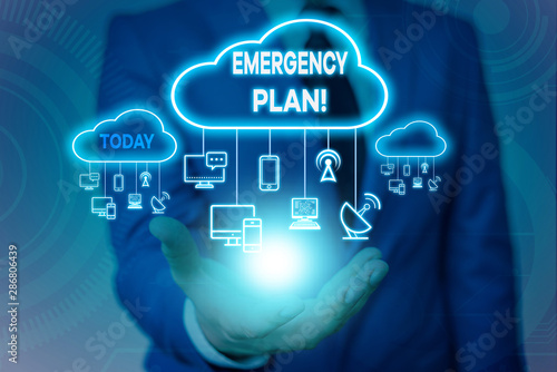 Canvas Print Conceptual hand writing showing Emergency Plan