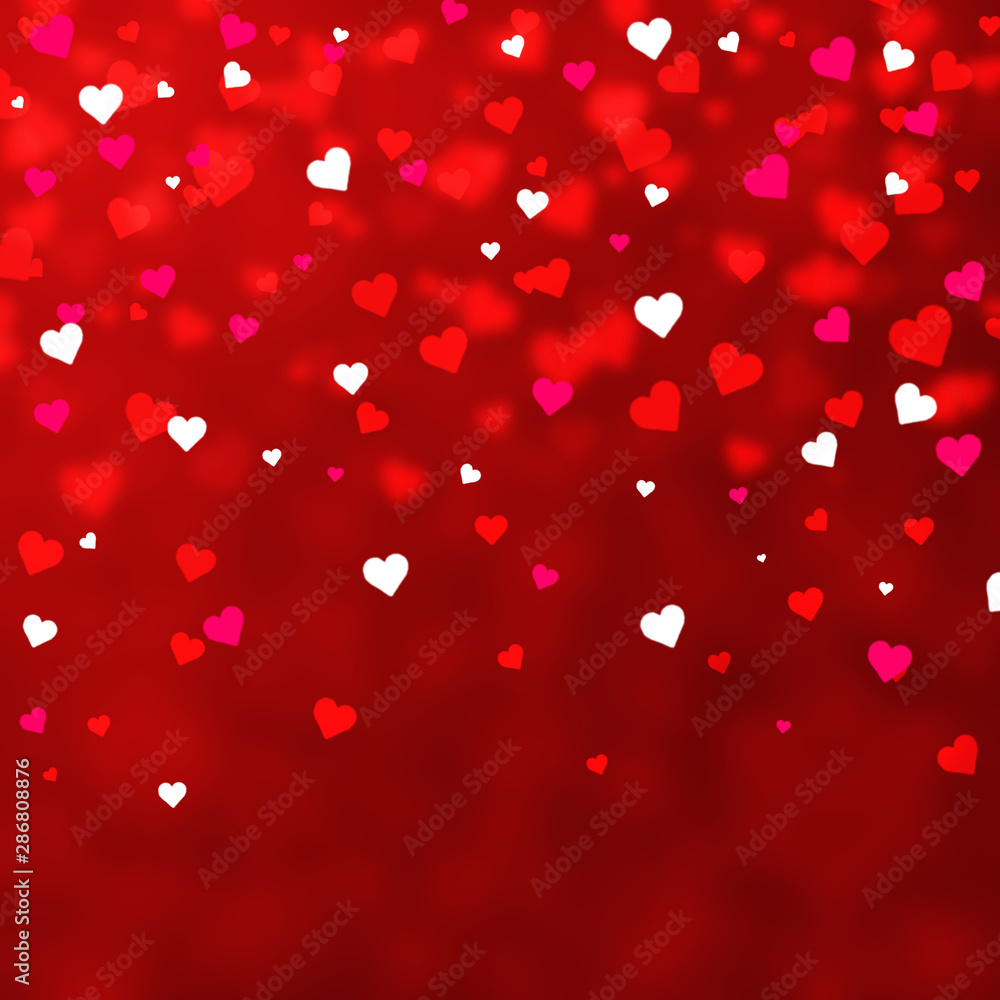 Falling Hearts Valentines Day Background