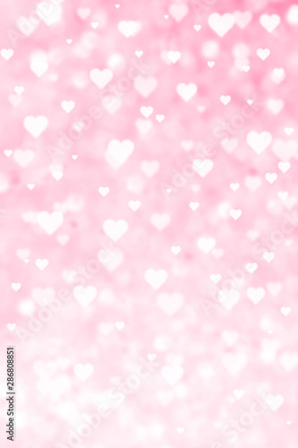 Abstract Hearts On Pink Background