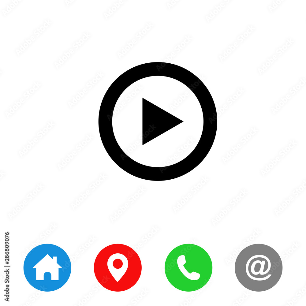 play button icon vector symbol play button icon vector symbol
