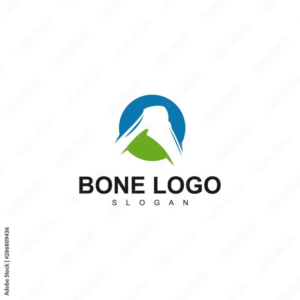 bone logo template, design concept icon,illustration bone logo template, design concept icon,illustration