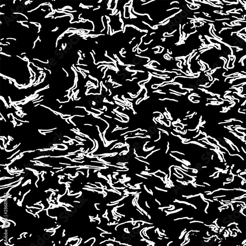 Background of black and white texture. Abstract monochrome pattern of spots  cracks  dots  chips  shapes  lines