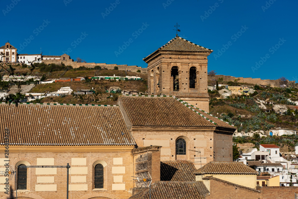 San Nicolas Church in Albaicin, Granada. Andalusia, Spain
