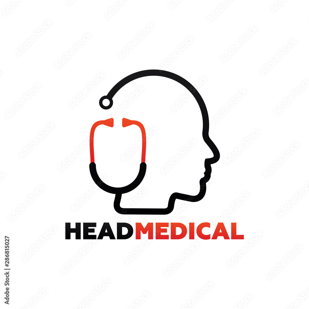 Head Medical Logo Template Design Vector, Emblem, Design Concept, Creative Symbol, Icon Head Medical Logo Template Design Vector, Emblem, Design Concept, Creative Symbol, Icon