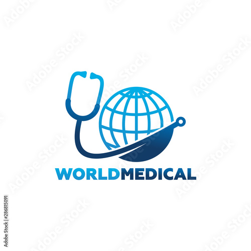 World Medical Logo Template Design Vector, Emblem, Design Concept, Creative Symbol, Icon