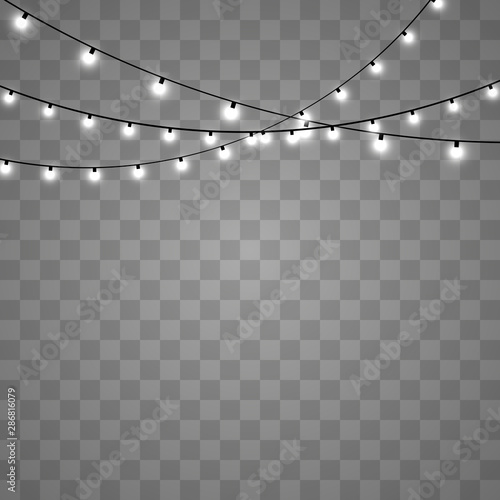 Christmas lights isolated