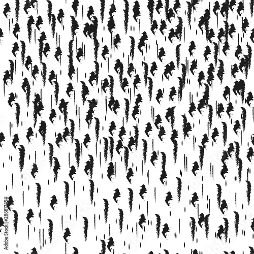 Seamless pattern. Black - white graphic isolated. Abstract monochrome background.