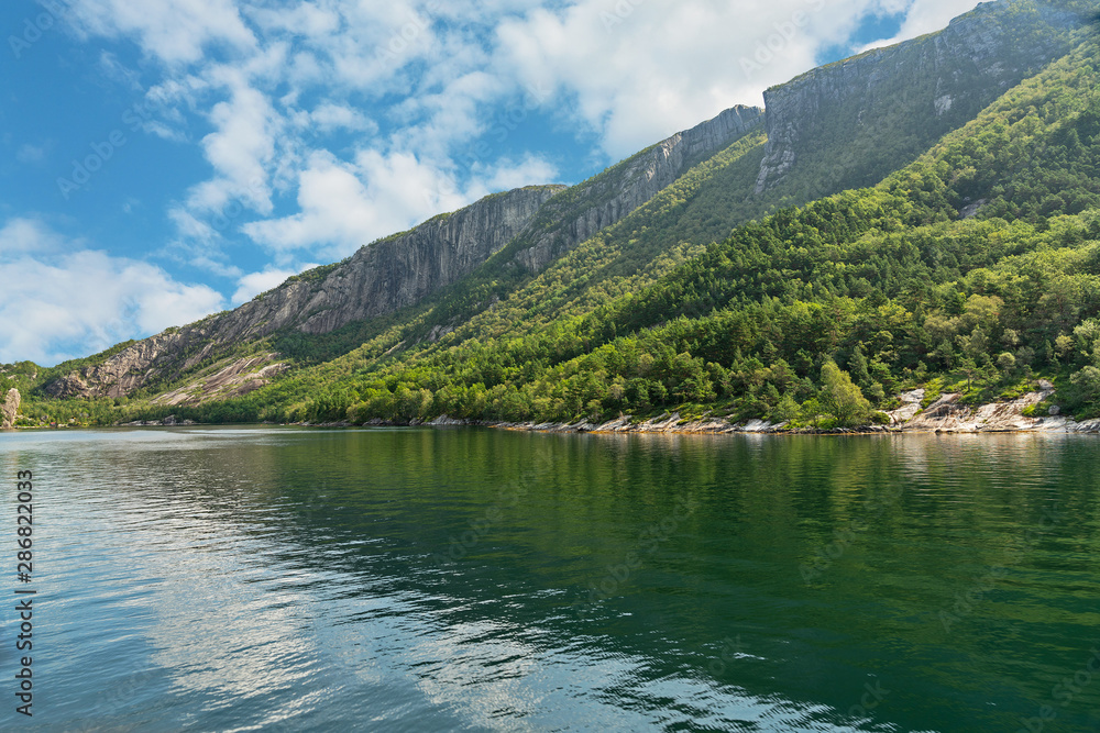 Norwegian fjords se mountain view, Norway