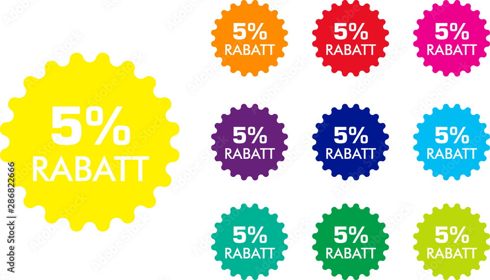 5% Rabatt Button Icon Farbig Stern Zahnrad Rund Gelb Rot Magenta Lila Violett Blau Cyan Türkis Grün Limette 5% Rabatt Button Icon Farbig Stern Zahnrad Rund Gelb Rot Magenta Lila Violett Blau Cyan Türkis Grün Limette