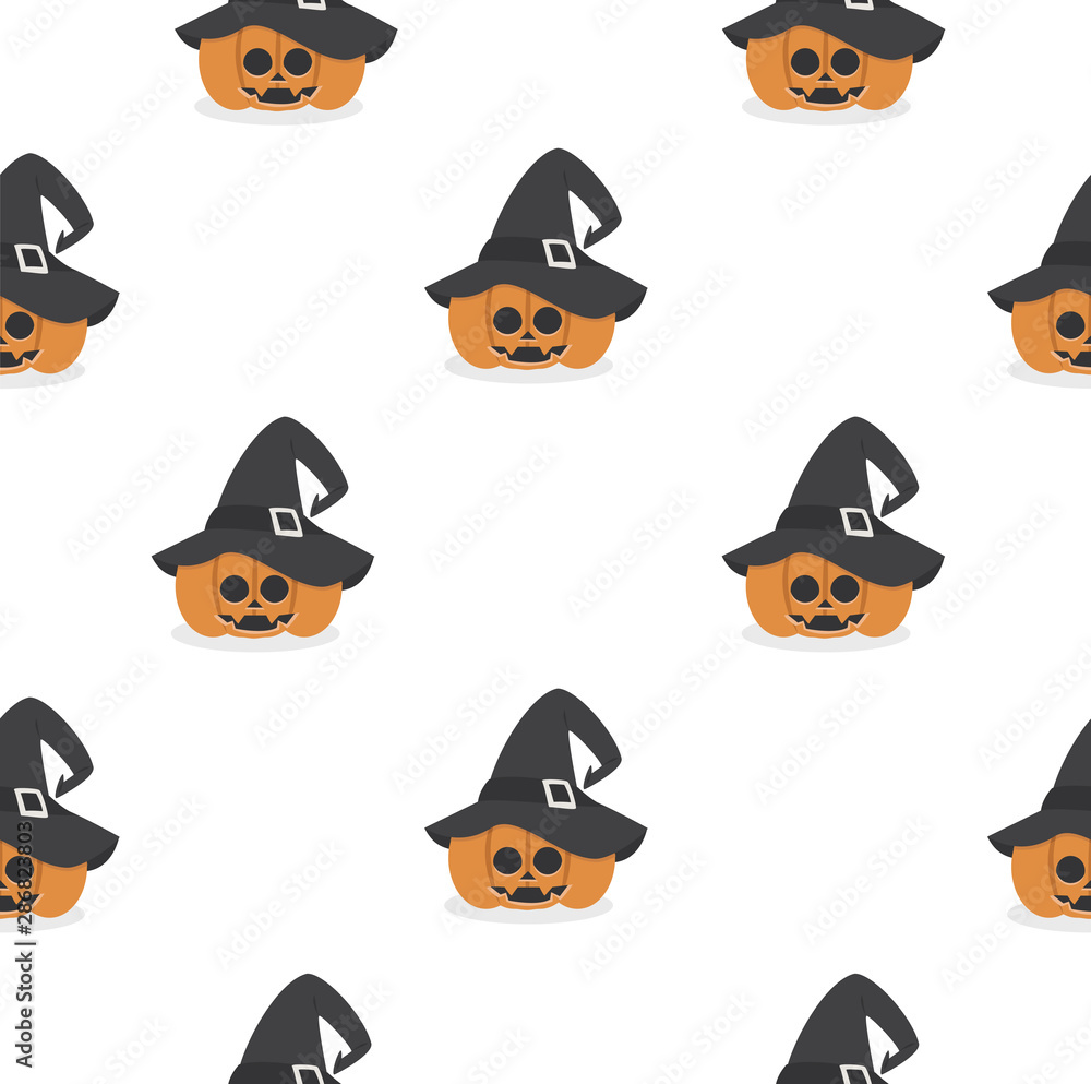 halloween pumpkin wearing witch hat pattern halloween pumpkin wearing witch hat pattern