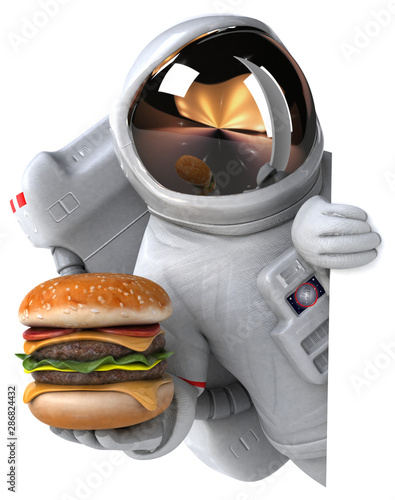 Fototapeta Naklejka Na Ścianę i Meble -  Fun astronaut - 3D Illustration