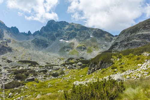 Landscape from trail for Scary Lake, Rila Mountain, Bulgaria