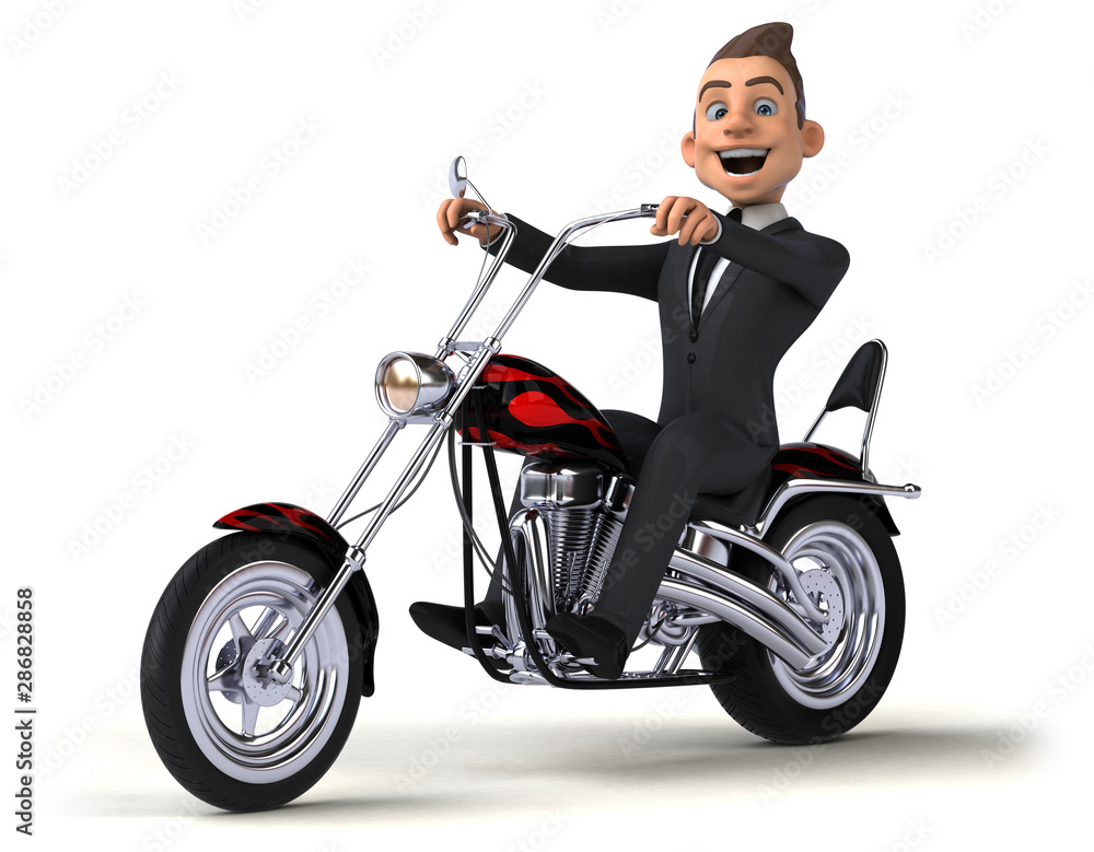 Fun businessman - 3D Illustration