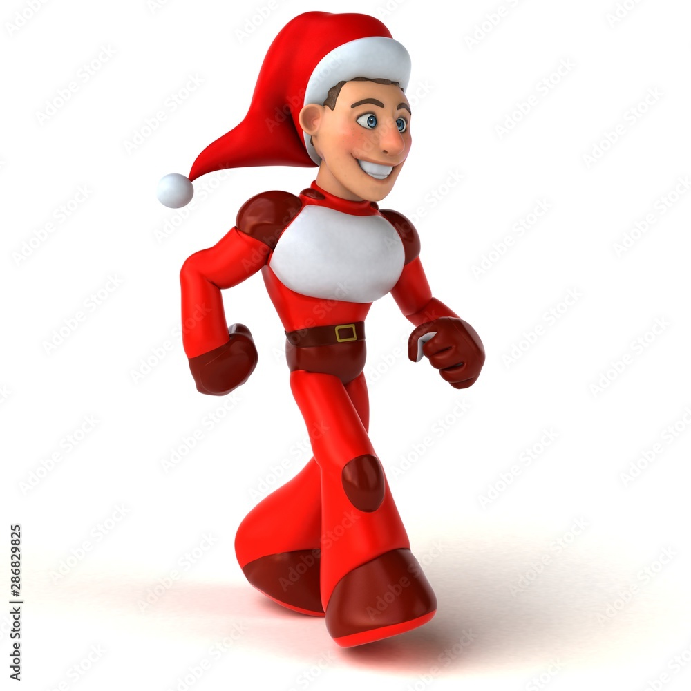 Fun Super Santa Claus - 3D Illustration Fun Super Santa Claus - 3D Illustration