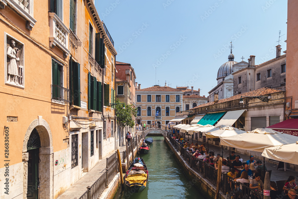 Beautiful views of canals and bridges in Venice