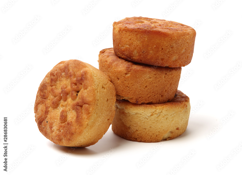 Mid-Autumn Festival moon cake on white background Mid-Autumn Festival moon cake on white background