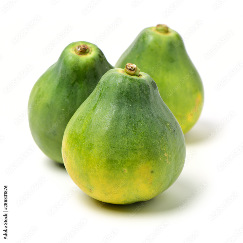 Papaya fruit isolated on a white background Papaya fruit isolated on a white background