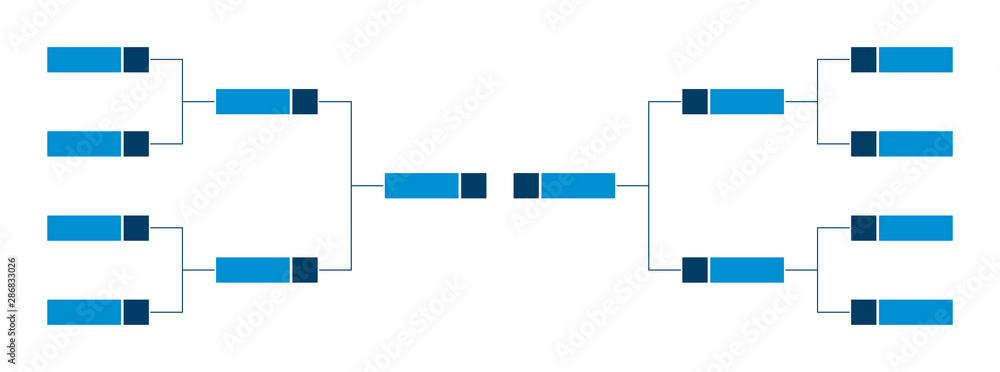 Single elimination tournament for 8 participants