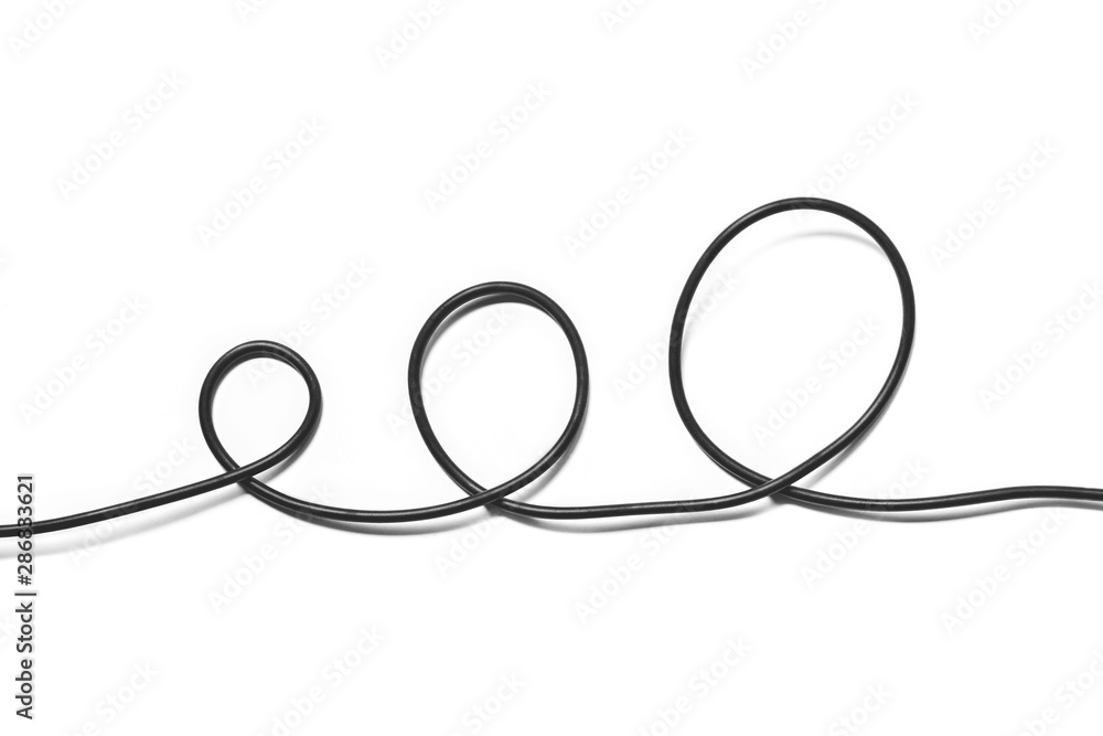 Black coils isolated on a white background Black coils isolated on a white background