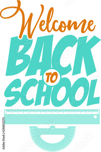 welcome back to school vector lettering full color