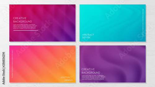 set of modern abstract geometric background templates