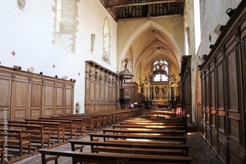 Abbaye du village de Paimpont construite au 13   me si  cle  - D  partement du Morbihan - Bretagne - France - Int  rieur de l abbaye